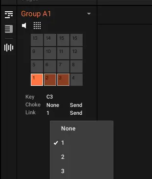 Frequency zones of layered drums
