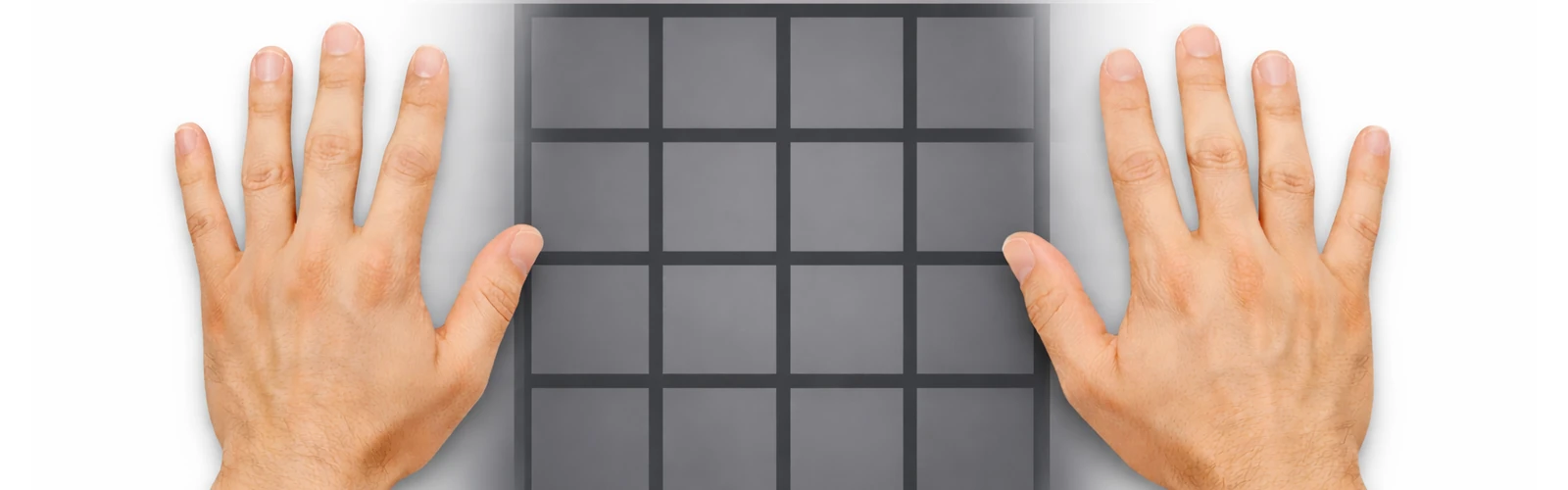 Left and right hand notation on drum pads