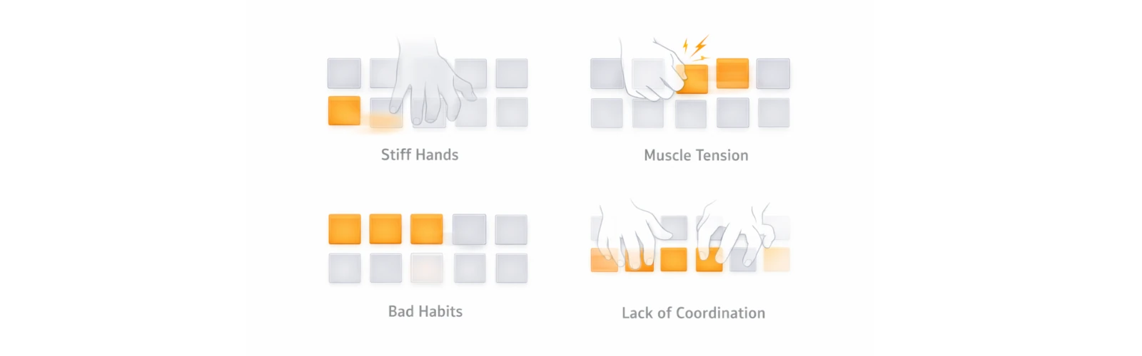 Common plateau causes in finger drumming