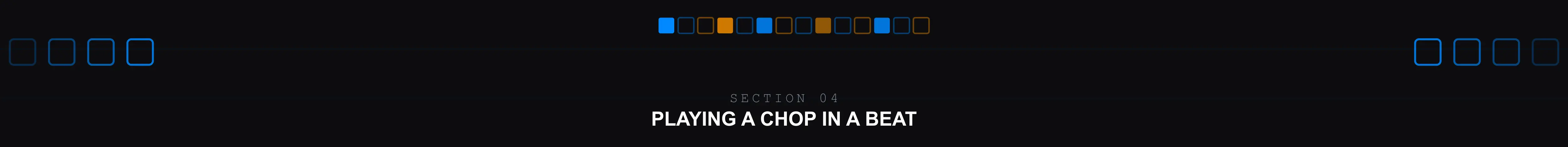 Playing a Chop Inside a Real Beat