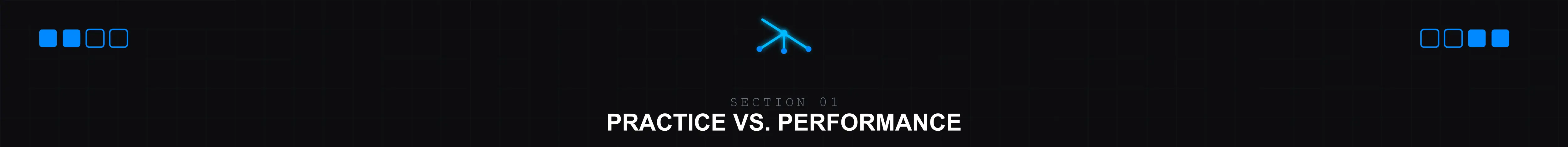 Section separator - why practicing isn't the same as performing live