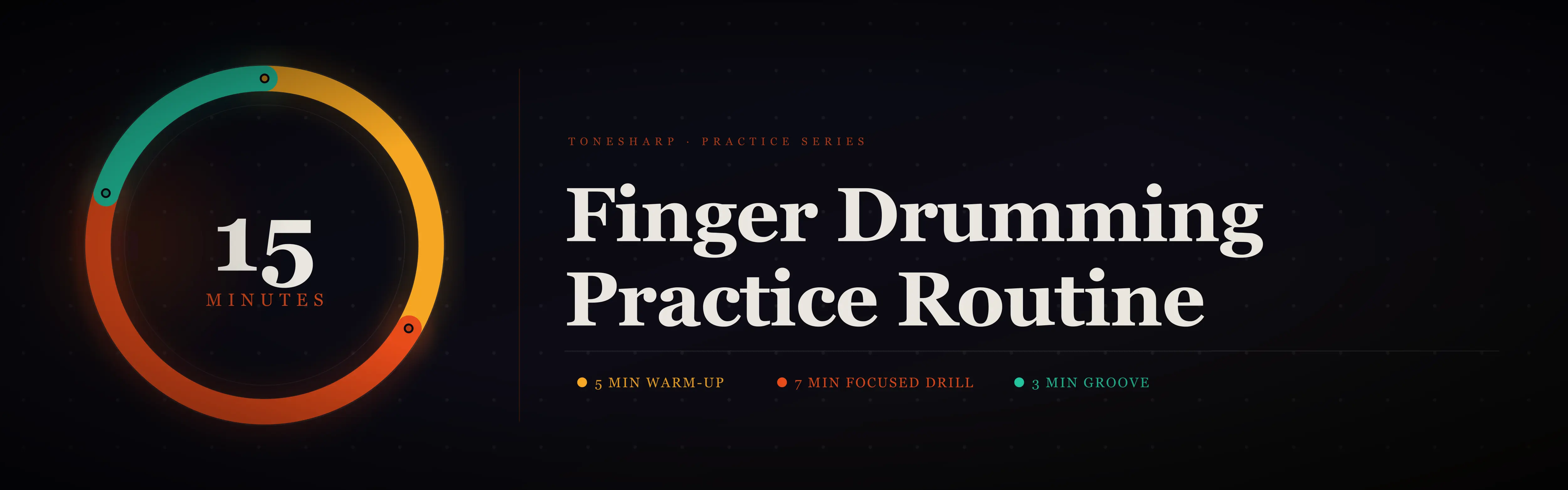 15-minute finger drumming practice routine - structure, tempo rules and daily drill guide for pad players