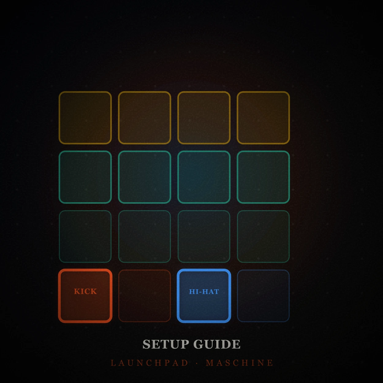 how to set up launchpad or maschine for finger drumming - pad layout zones, sound selection, DAW routing and first 10 minutes guide